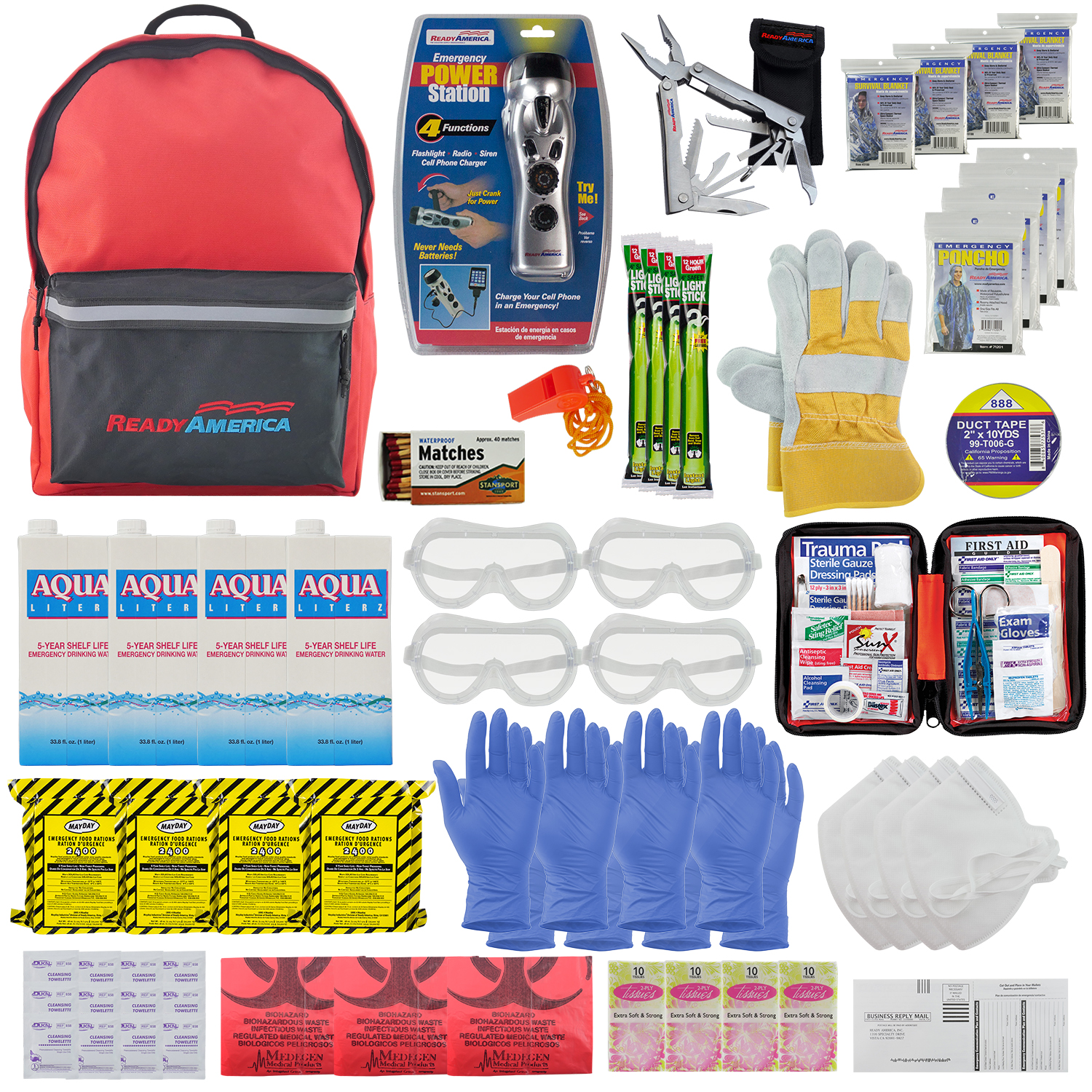 Ready America 4-Person Deluxe Kit