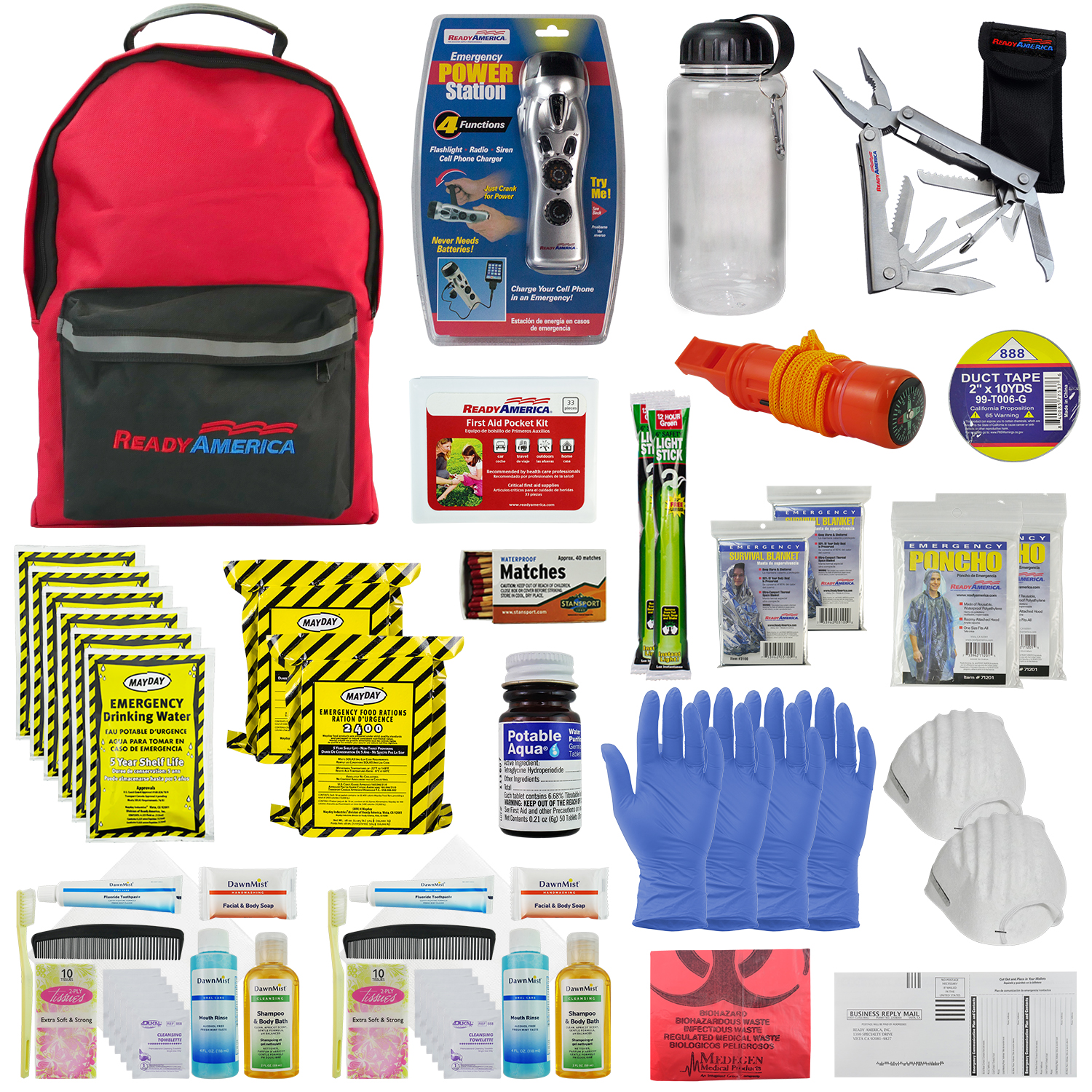 Ready America 2-Person Deluxe Kit